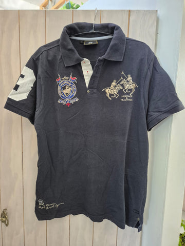 2nd Hand HV Polo Mens Polo Shirt/ Navy/ Large